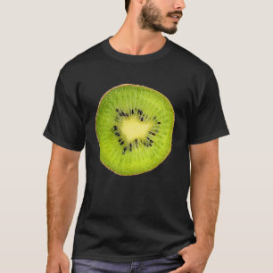 Camiseta Desenho do Gráfico de Ilustração da Fatia de Kiwi