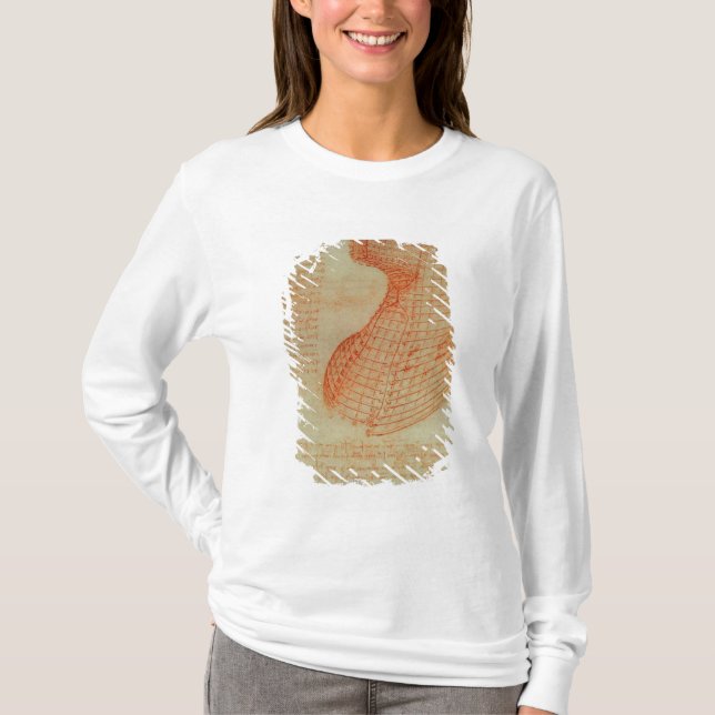 Camiseta Desenho do molde de carcaça da indústria (Frente)