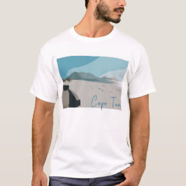 Camiseta Desenho do Oceano Montanhoso da Mesa do Cabo
