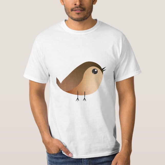 Camiseta Desenho do Pássaro Pardal (Frente)