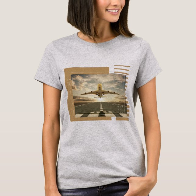 Camiseta desenho do tema Avião (Frente)