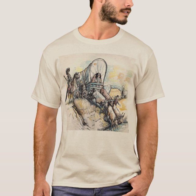 Camiseta Desenho do trem de vagão (Frente)