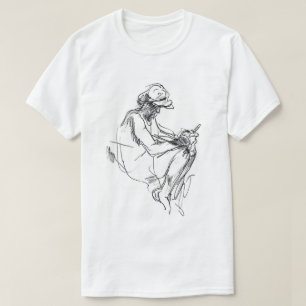 Camiseta Desenho do viciado em telefone abstrato