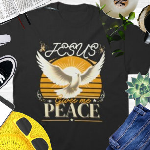 Camiseta Desenho dos Descendentes da Pomba da Paz de Jesus