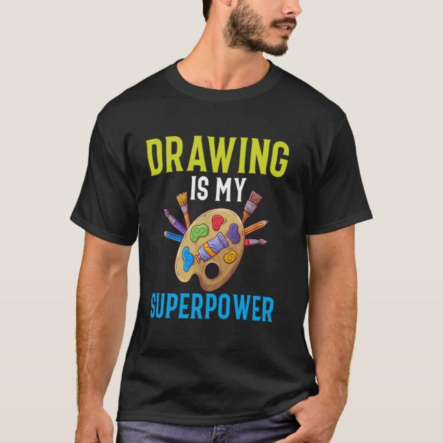Camiseta Desenho É Minha Superpotência (Frente)