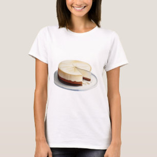Camiseta Desenho em Aquarela de um Cheesecake