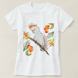 Camiseta Desenho em aquarela de um papagaio-católico
