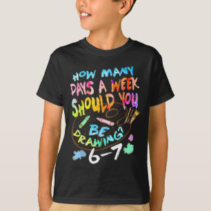 Camiseta Desenho Engraçado Artista de Esboço Amante da Arte