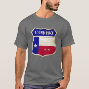 Camiseta Desenho engraçado da bandeira da crista de Round R
