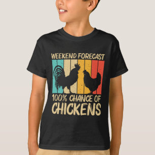 Camiseta Desenho Engraçado de Frango Para Homens Mulheres F