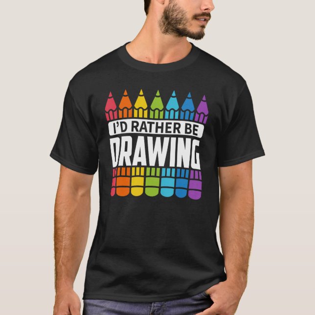 Camiseta Desenho - Eu Preferencialmente Desenho (Frente)