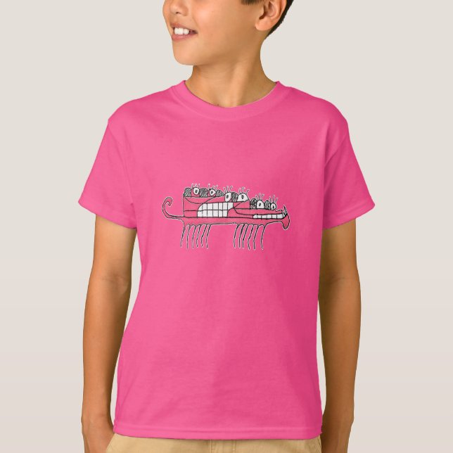 Camiseta Desenho exótico de monstro de alienígenas de inset (Frente)