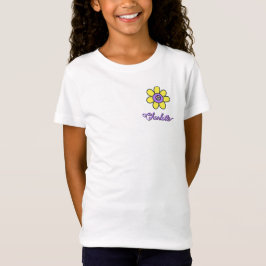 Camiseta Desenho Flor Colorido Personalizado