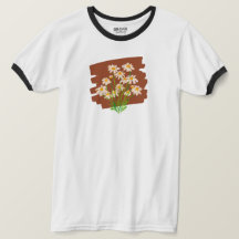 Desenho floral rústico em fundo marrom