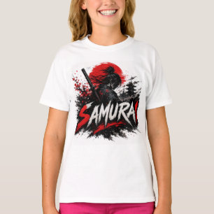 Camiseta Desenho Gráfico de Anime de Guerreiro Samurai