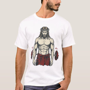 Camiseta Desenho Gráfico Fé Força Gravada Vintage_1
