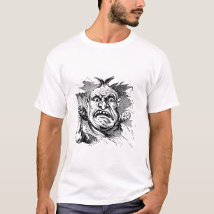 Camiseta Desenho Gráfico Vintage de Monstro Irritado