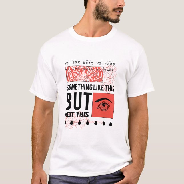 CAMISETA DESENHO INCÍVEL DE FLOR E OLHO (Frente)