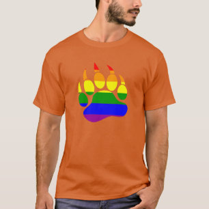 Camiseta Desenho Incrível da Bandeira Arco-Íris com Pata/Ga