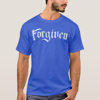 Camiseta Desenho Inspirador Cristão Perdoado para Homens Mu