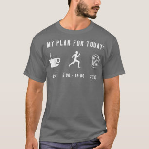 Camiseta Desenho Jogger Corredor Gráfico de Maratona Funny