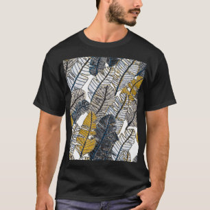 Camiseta Desenho manual: Folhas tropicais