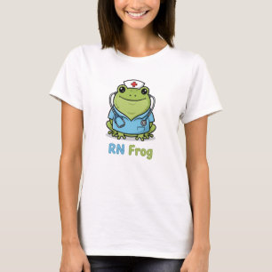 Camiseta Desenho Médico Caprichoso de Enfermeira Rã RN