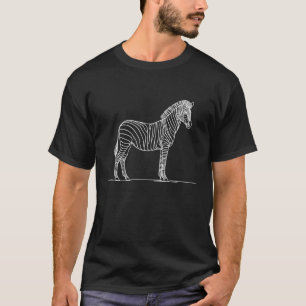 Camiseta Desenho Minimalista de Animal Selvagem em Linhas d