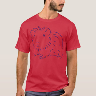 Camiseta Desenho Mínimo do Porco na Guiné das Mulheres