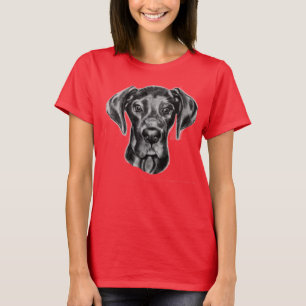 Camiseta Desenho original de great dane da canção de natal