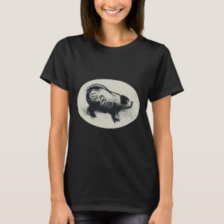 Camiseta Desenho original de suínos com T-shirt feminina 20