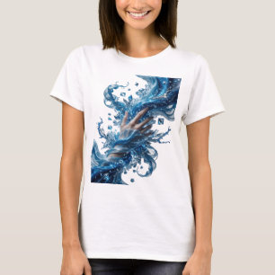 Camiseta Desenho Ousado Prateado MÁGICA DA ÁGUA