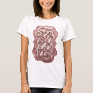 Camiseta Desenho Ousado Rosa CRISTALINO FABULOSO
