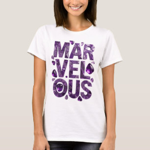 Camiseta Desenho Ousado Roxo CRISP MARAVILHOSO