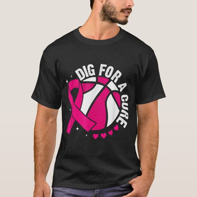 Camiseta Desenho Para Um Atenção Ao Cancer De Mama Rosa De  (Frente)