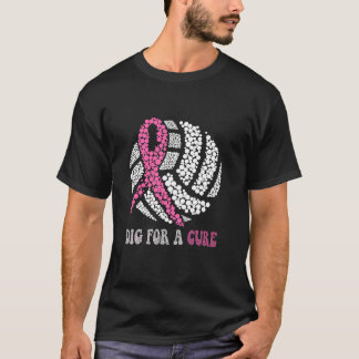 Camiseta Desenho Para Um Cancer De Voleibol Cor-De-Rosa Cla