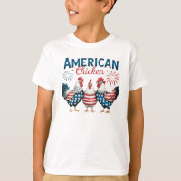 Desenho Patriótico Americano de Frango de 4 de Jul