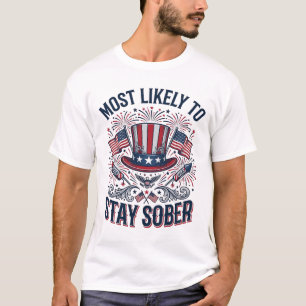 Camiseta Desenho Patriótico Vintage Fogos de Artif