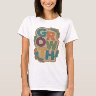 Camiseta Desenho Personalizado Crescimento Azul Lindo