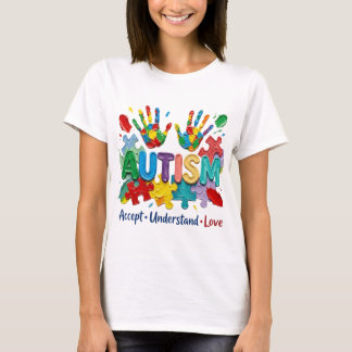 Camiseta Desenho PNG de Aceitação do Autismo, Puzzle 3D Vib