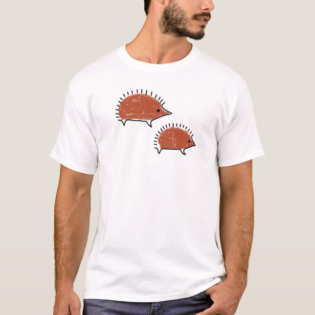 Camiseta Desenho pré-histórico das cavernas de porco (Frente)