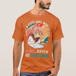 Camiseta Desenho Ramen Lover Kawaii Girls Mulheres Japonesa