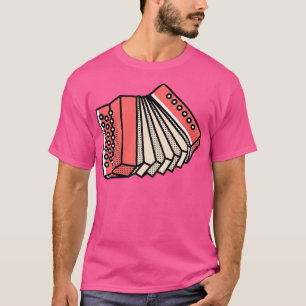Camiseta Desenho Retro Acordeão Divertido