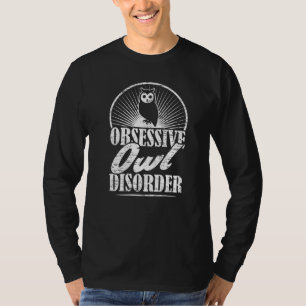 Camiseta Desenho Retro Distressed Transtorno de Coruja Obse