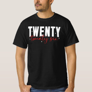 Camiseta Desenho Retro do Ano Vinte e Vinte e Seis