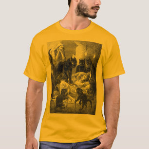 Camiseta Desenho retro do partido do gato preto
