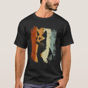 Camiseta Desenho Retro Vintage de Gato Azul Russo