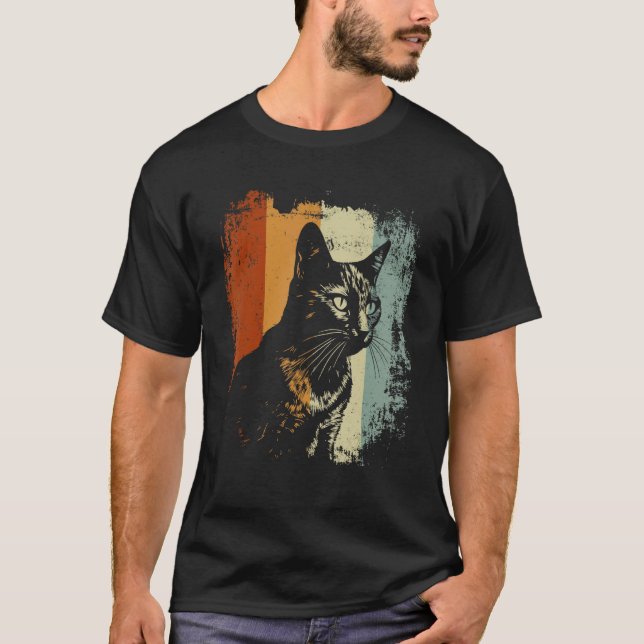 Camiseta Desenho Retro Vintage Pixiebob Gato Pixie Bob (Frente)