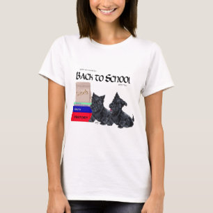 Camiseta Desenho Sazonal de Outono do Terrier Escocês
