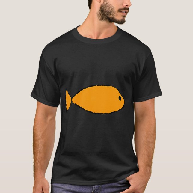 Camiseta Desenho Simples de Peixe (Frente)